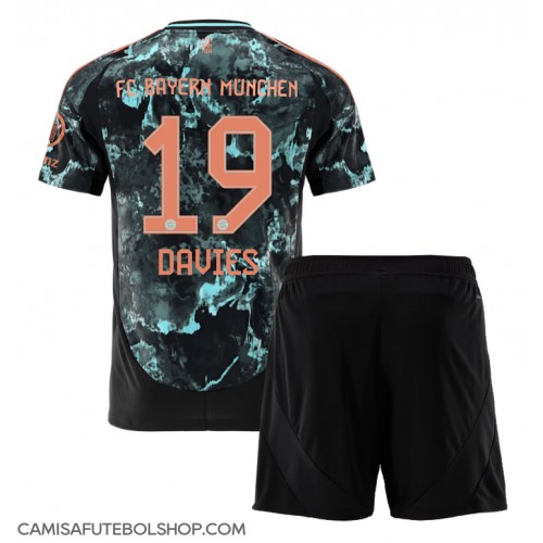 Camisa de time de futebol Bayern Munich Alphonso Davies #19 Replicas 2º Equipamento Infantil 2024-25 Manga Curta (+ Calças curtas)